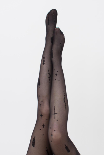 Колготки в сетку с принтом MESH 40 (3) Giulia (nero), черный Колготки в сетку с принтом MESH 40 (3) Giulia (nero), черный