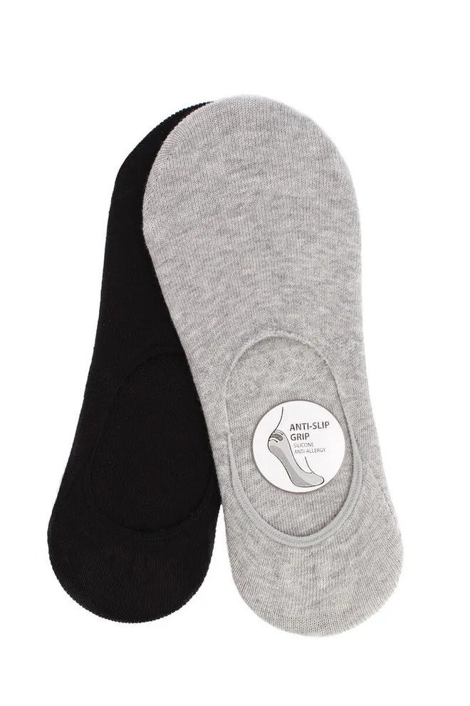 Носки следки мужские Mf1 classic Giulia 2 пары (black/light grey melange)