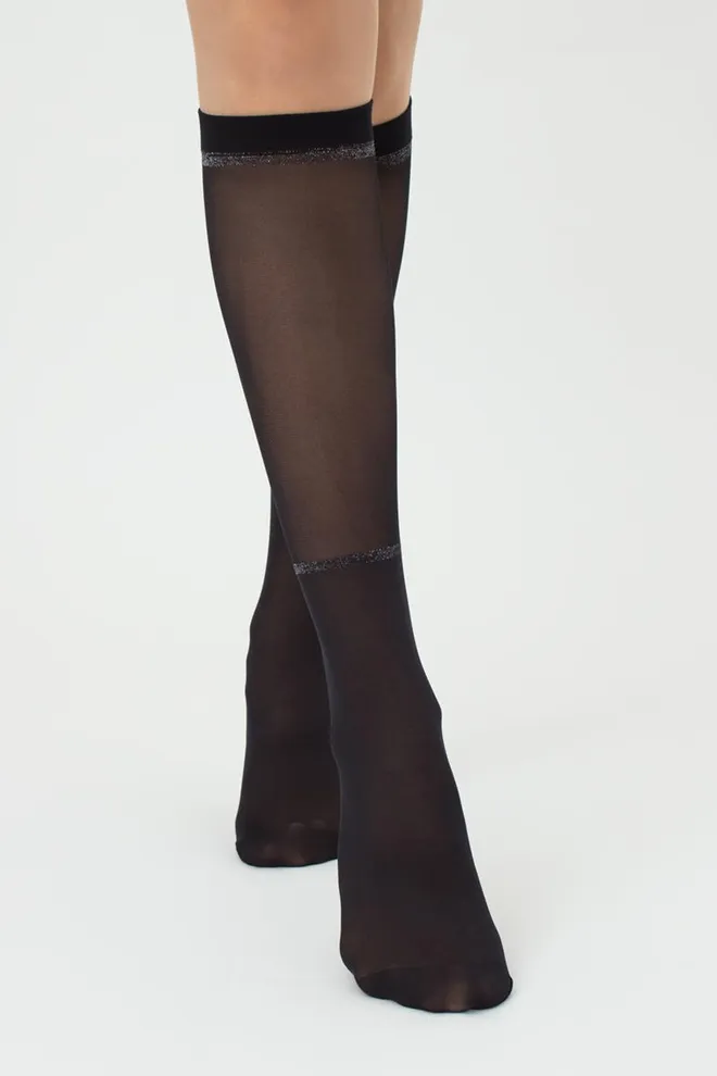 Жіночі блискучі гольфи Mg1 Giulia (nero)