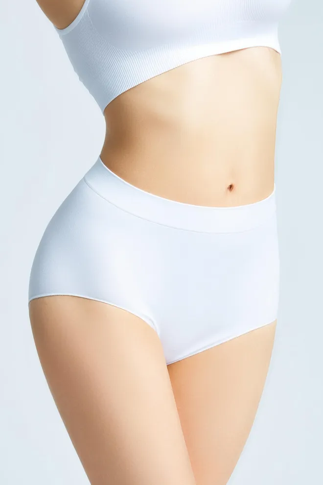Бесшовные трусики слип Midi briefs Giulia (white)