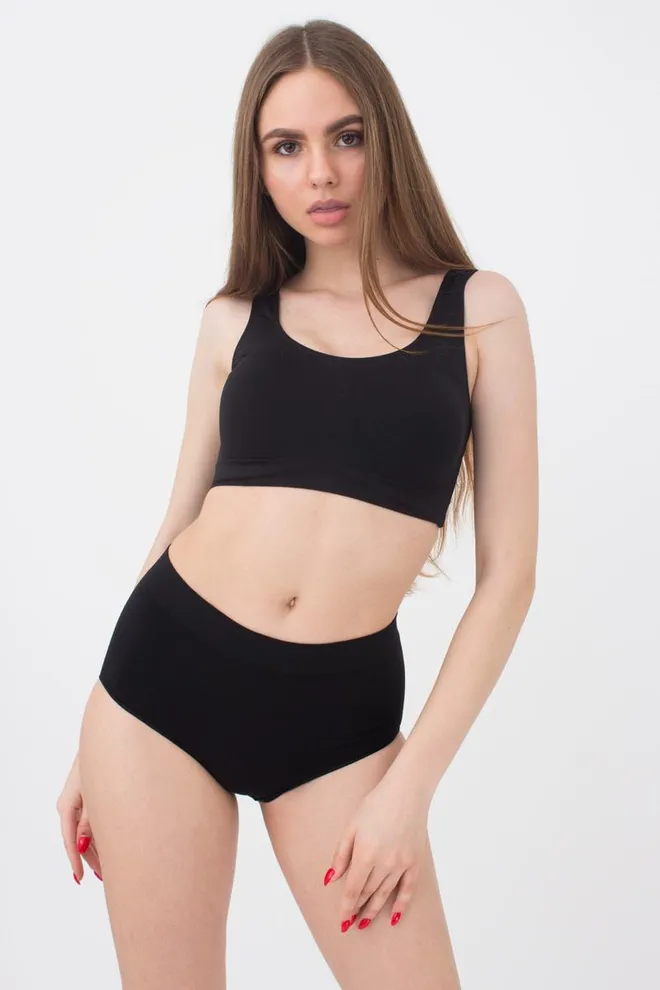 Безшовні трусики сліп Midi briefs Giulia (black)