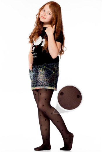 Дитячі колготки в горох Milana 40 den model 6 Giulia (nero (1)) Дитячі колготки в горох Milana 40 den model 6 Giulia (nero (1))