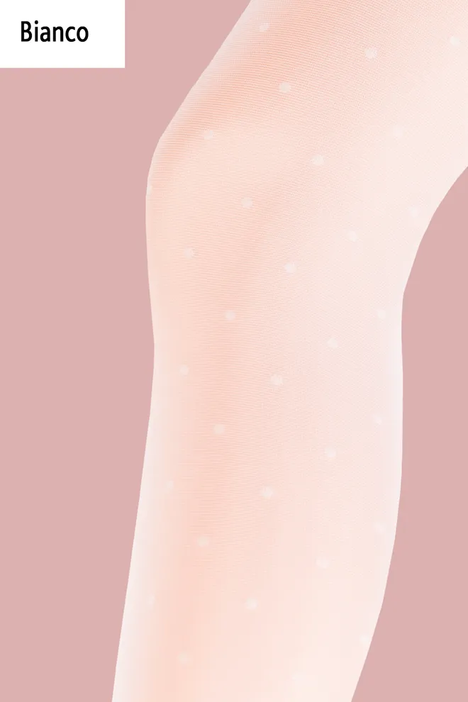 Дитячі колготки в горох Milana 40 den model 1 Giulia (bianco)