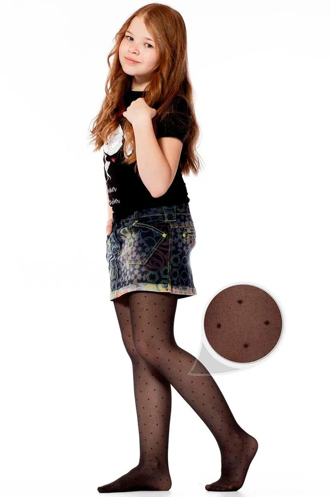 Дитячі колготки в горох Milana 40 den model 1 Giulia (nero)