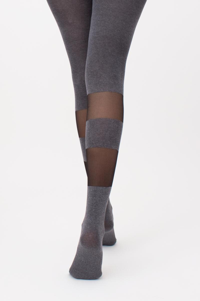 Колготки с геометрическим рисунком Miracle 40 den model 2 Giulia (dark grey melange)