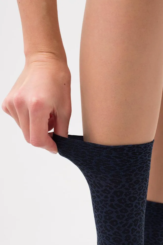 Женские носки в леопардовый принт Mn-01 Giulia (riverside)