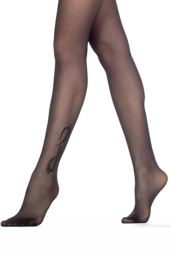 Колготки с имитацией тату Monica 40 den model 12 Giulia (nero)