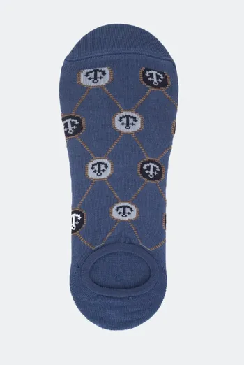 Шкарпетки чоловічі невидимі з якорями Ms0 marine 011 Giulia (jeans)