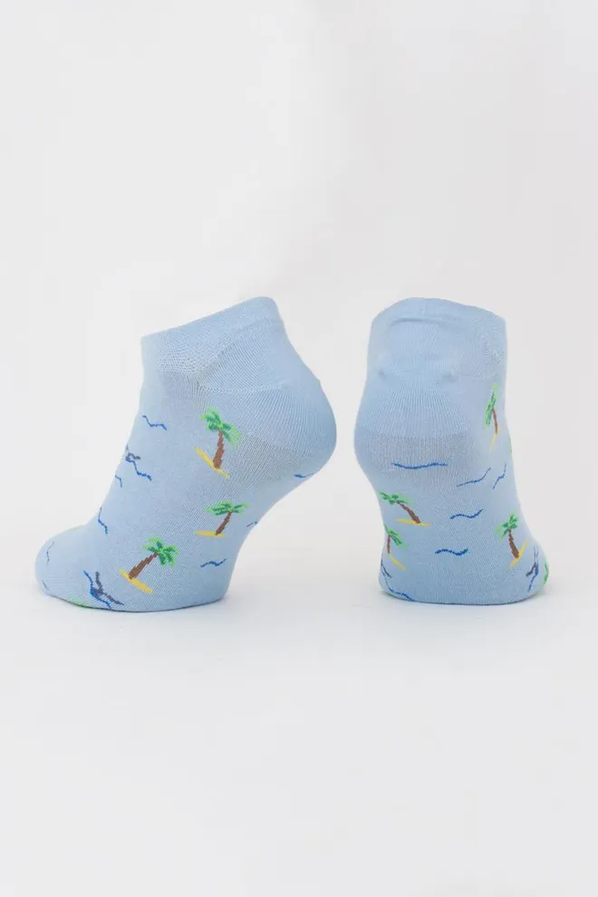 Носки мужские невидимые Ms1 marine 012 Giulia (baby blue)