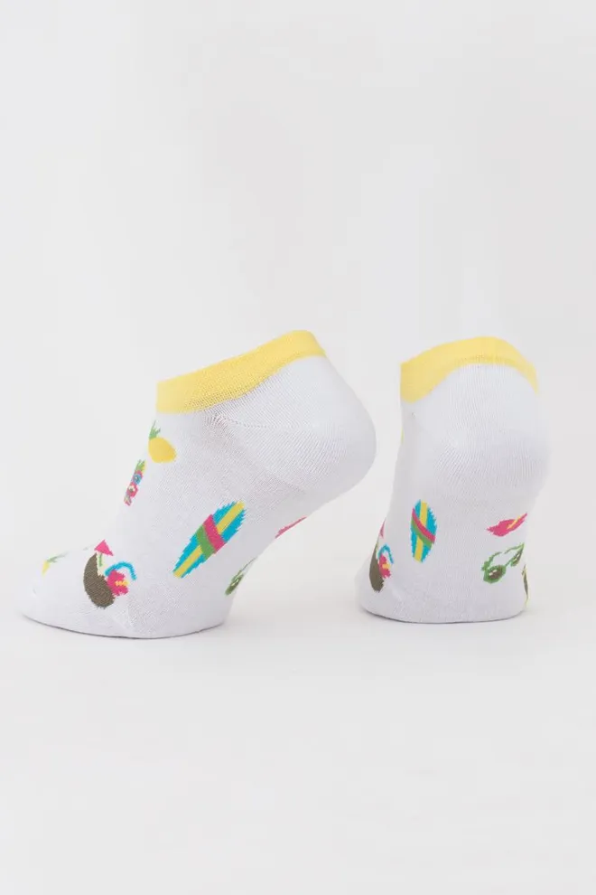 Носки мужские невидимые Ms1 tropic 001 Giulia (bianco)