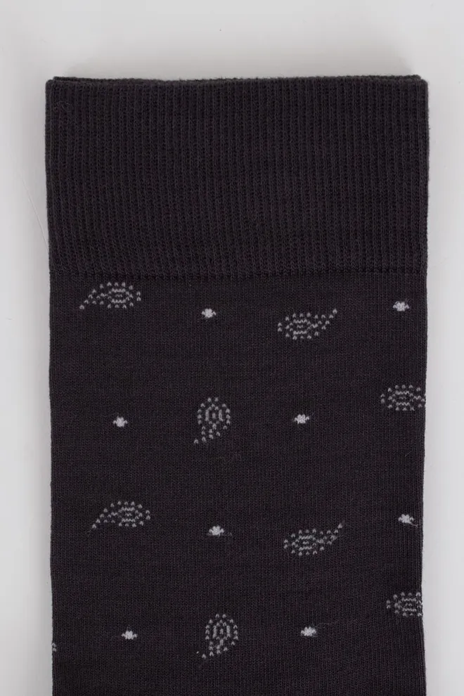 Носки мужские высокие с рисунком MS3C/SL-305 ELEGANT Giulia (dark grey), серый