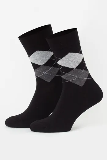 Шкарпетки чоловічі класичні з малюнком MS3 Basic 002 Giulia (black)