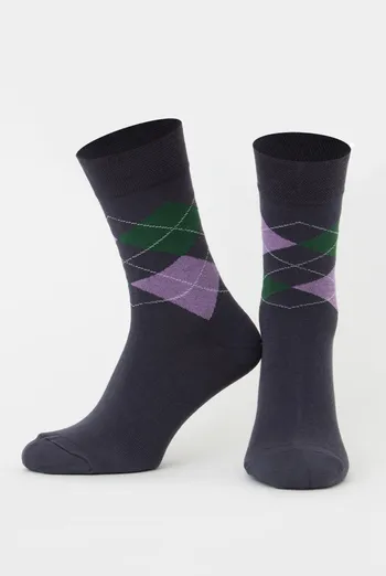 Шкарпетки чоловічі класичні з малюнком MS3 Basic 002 Giulia (iron) Шкарпетки чоловічі класичні з малюнком MS3 Basic 002 Giulia (iron)