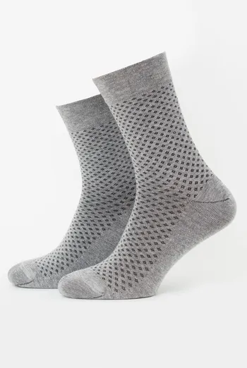 Шкарпетки чоловічі класичні з малюнком MS3 Basic 004 Giulia (light grey melange) Шкарпетки чоловічі класичні з малюнком MS3 Basic 004 Giulia (light grey melange)