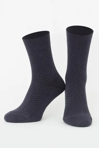 Шкарпетки чоловічі класичні з малюнком MS3 Basic 004 Giulia (iron)