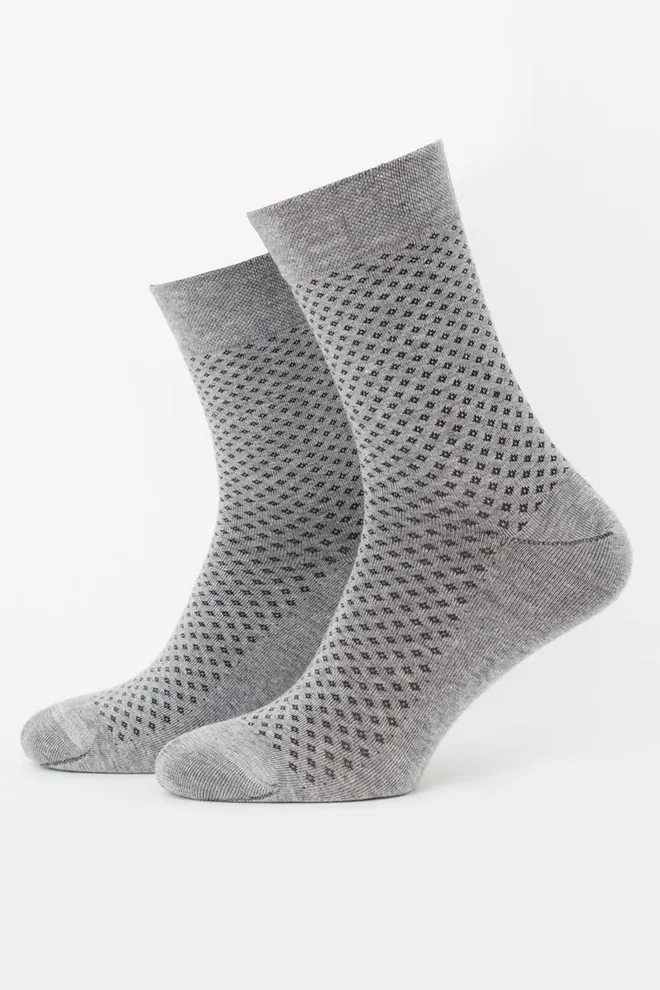 Носки мужские классические с рисунком MS3 Basic 004 Giulia (light grey melange)