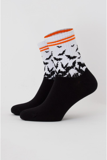 Шкарпетки чоловічі класичні з малюнком Ms3 Halloween Strong 002 Giulia (black)