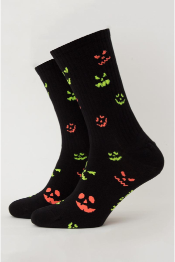 Шкарпетки чоловічі класичні з малюнком Ms3 Halloween 2203 Giulia (black)