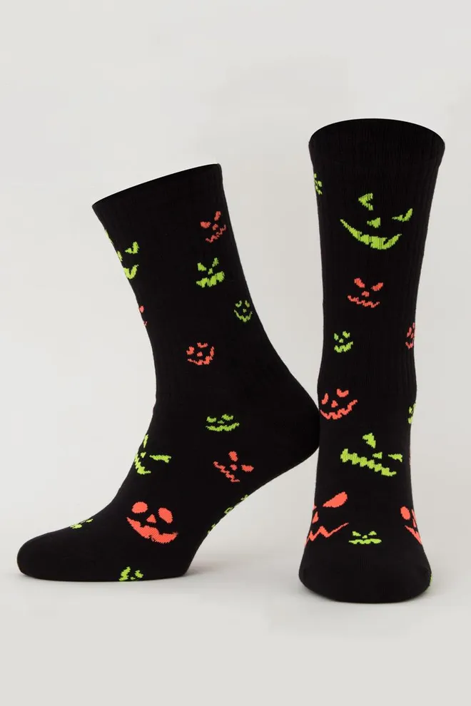 Носки мужские классические с рисунком Ms3 Halloween 2203 Giulia (black)