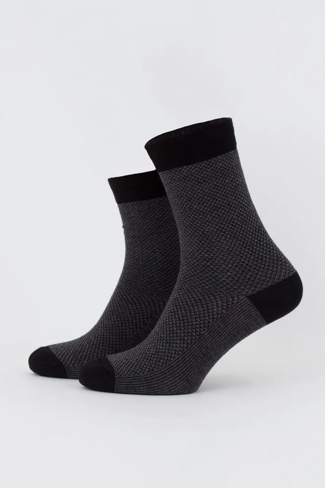 Носки мужские классические с рисунком Ms3 Jaccard 002 Giulia (black)