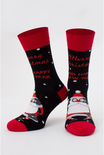 Носки мужские классические новогодние MS3 NEW YEAR (F) 2404 Giulia (black), черный Носки мужские классические новогодние MS3 NEW YEAR (F) 2404 Giulia (black), черный