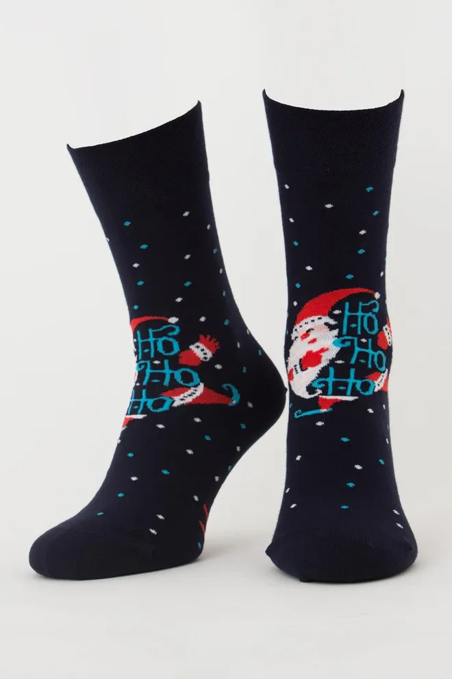 Носки мужские классические новогодние Ms3 New Year 2305 Giulia (navy)