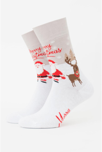 Носки мужские классические новогодние Ms3 New Year 2306 Giulia (white) Носки мужские классические новогодние Ms3 New Year 2306 Giulia (white)