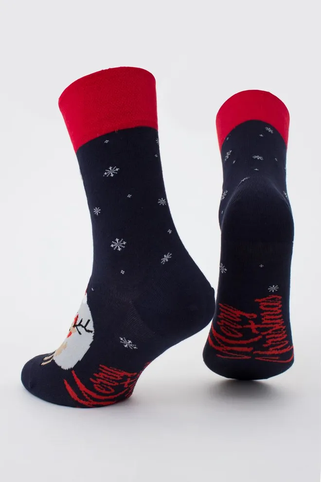 Носки мужские классические новогодние Ms3 New Year 2406 Giulia (navy)