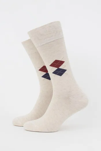 Шкарпетки чоловічі класичні Ms3 soft comfort 001 Giulia (panna melange)