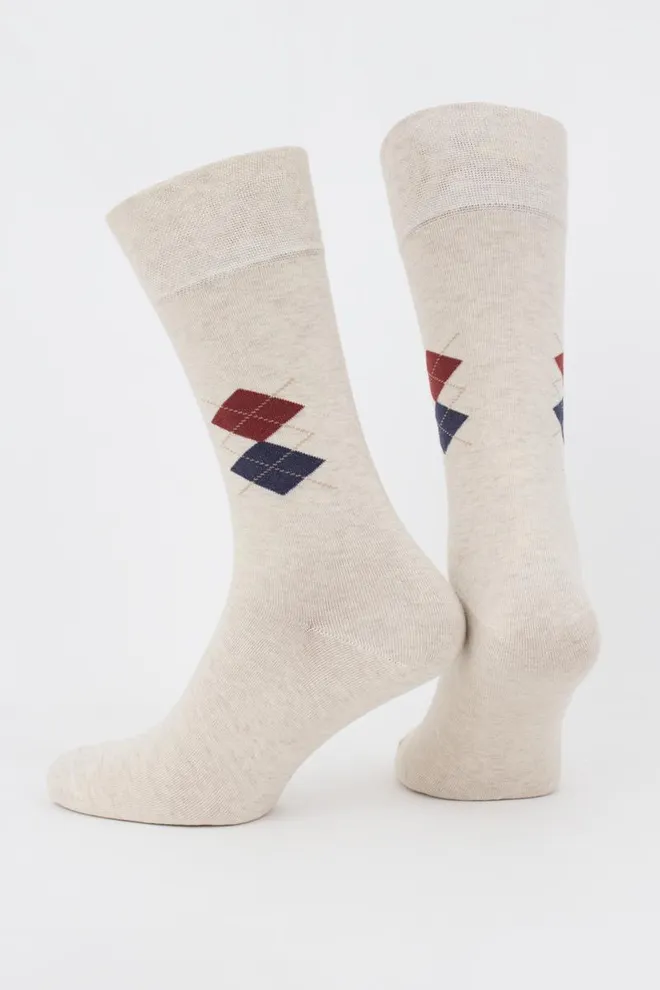 Носки мужские классические Ms3 soft comfort 001 Giulia (panna melange)