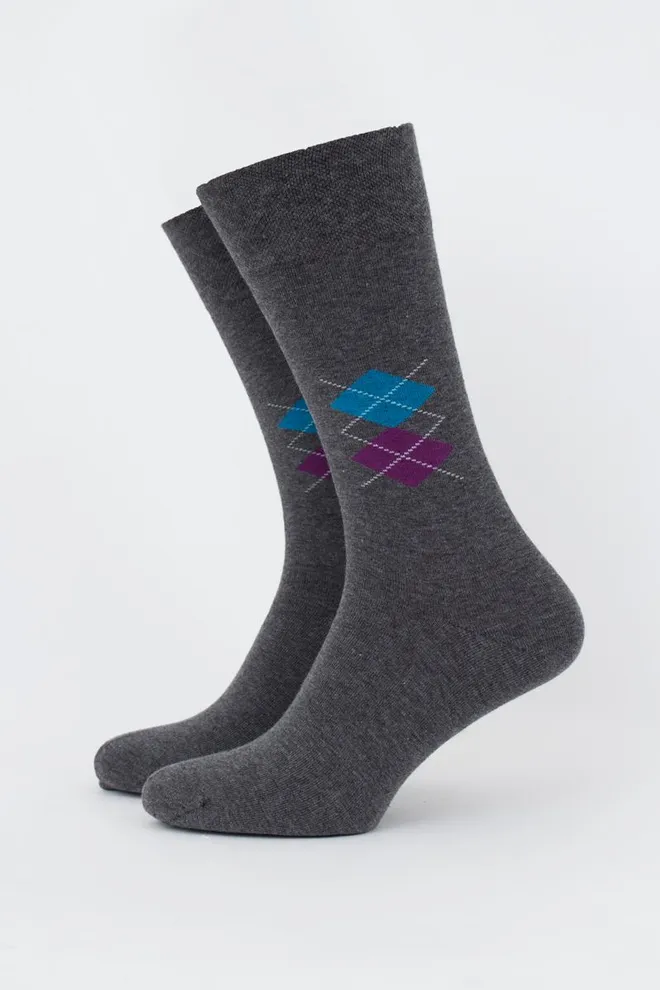 Носки мужские классические Ms3 soft comfort 001 Giulia (dark grey melange)