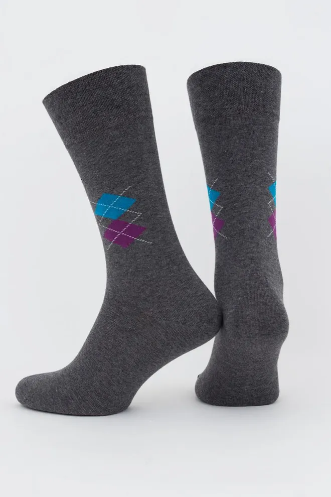 Носки мужские классические Ms3 soft comfort 001 Giulia (dark grey melange)