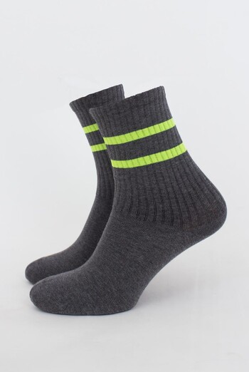 Носки мужские классические Ms3 soft neon 002 Giulia (dark grey melange/yellow) Носки мужские классические Ms3 soft neon 002 Giulia (dark grey melange/yellow)