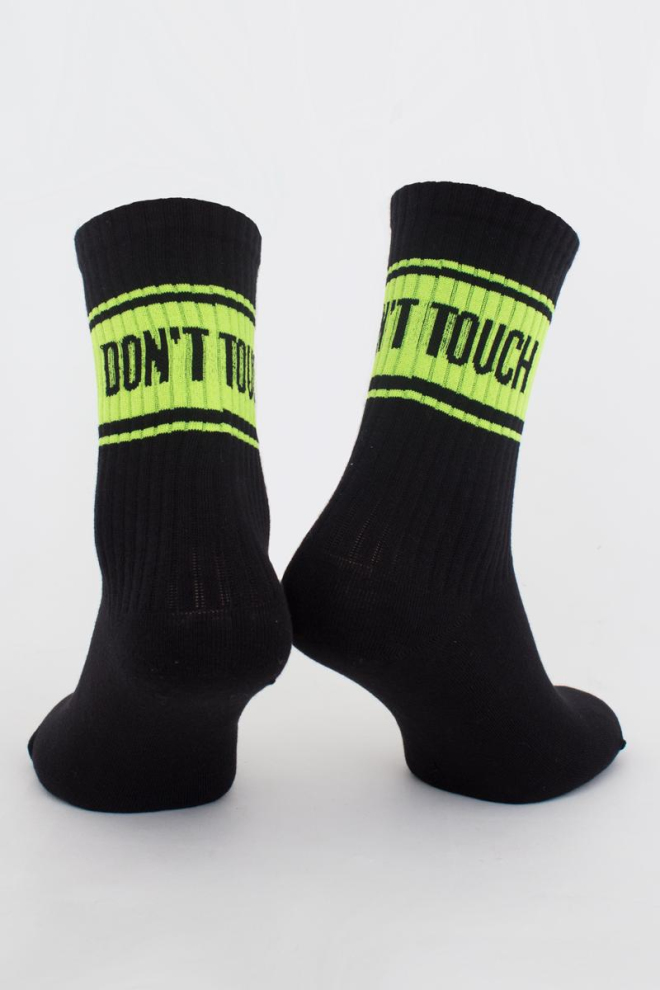 Шкарпетки чоловічі класичні Ms3 soft neon 004 Giulia (black/yellow)