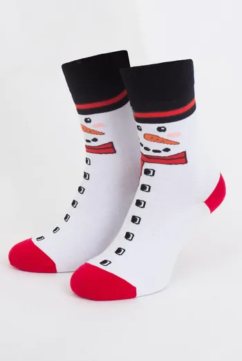 MS3 SOFT NEW YEAR 20-01 Чоловічі тематичні шкарпетки ТМ GIULIA  (white)