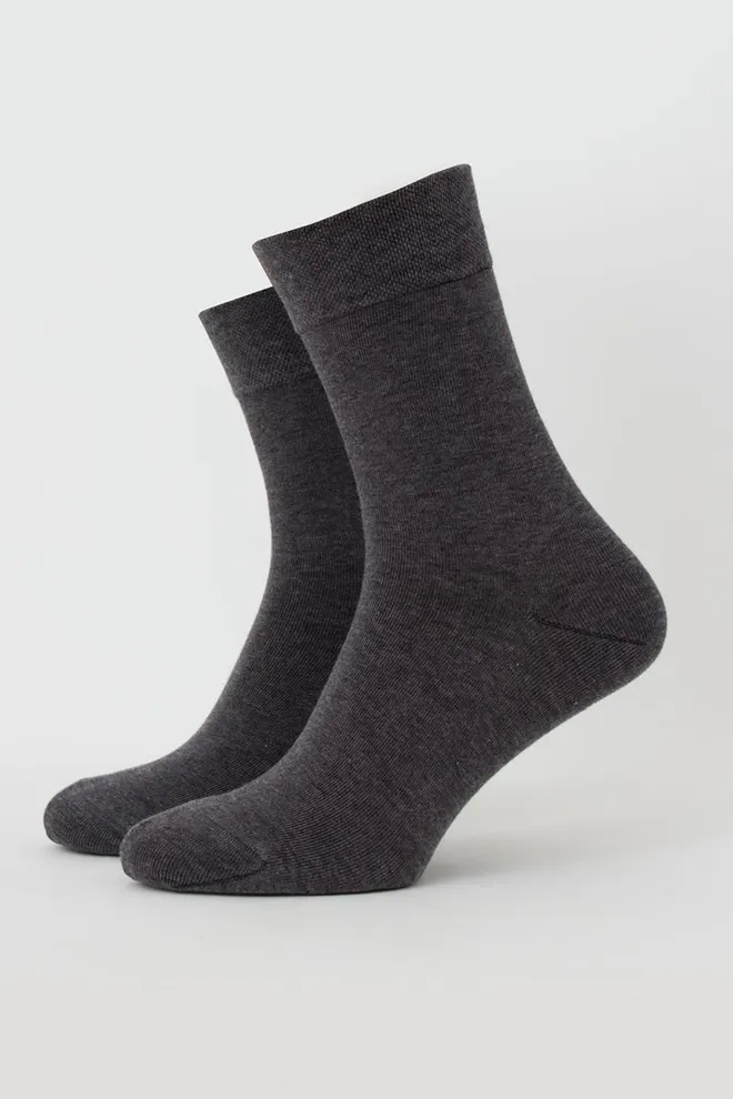 Шкарпетки чоловічі класичні Ms3 soft premium classic Giulia (dark grey), сірий