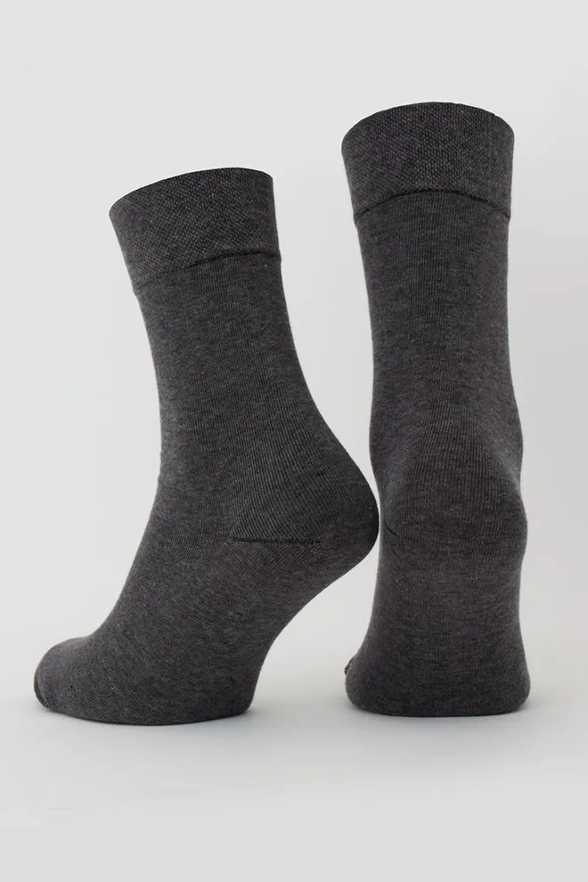 Шкарпетки чоловічі класичні Ms3 soft premium classic Giulia (dark grey), сірий