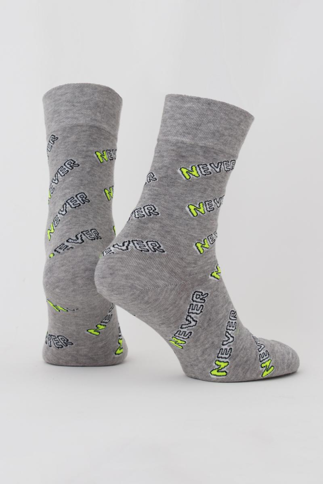 Шкарпетки чоловічі класичні Ms3 text 002 Giulia (light grey melange)