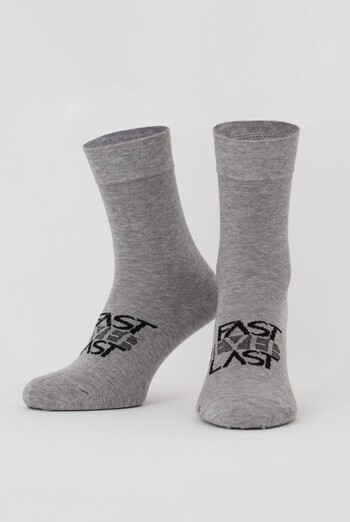 Шкарпетки чоловічі класичні Ms3 text 003 Giulia (light grey melange)