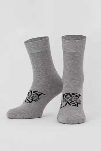 Шкарпетки чоловічі класичні Ms3 text 003 Giulia (light grey melange) Шкарпетки чоловічі класичні Ms3 text 003 Giulia (light grey melange)