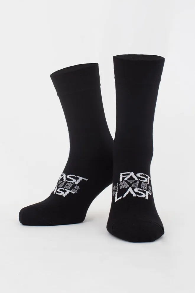 Носки мужские классические Ms3 text 003 Giulia (black)