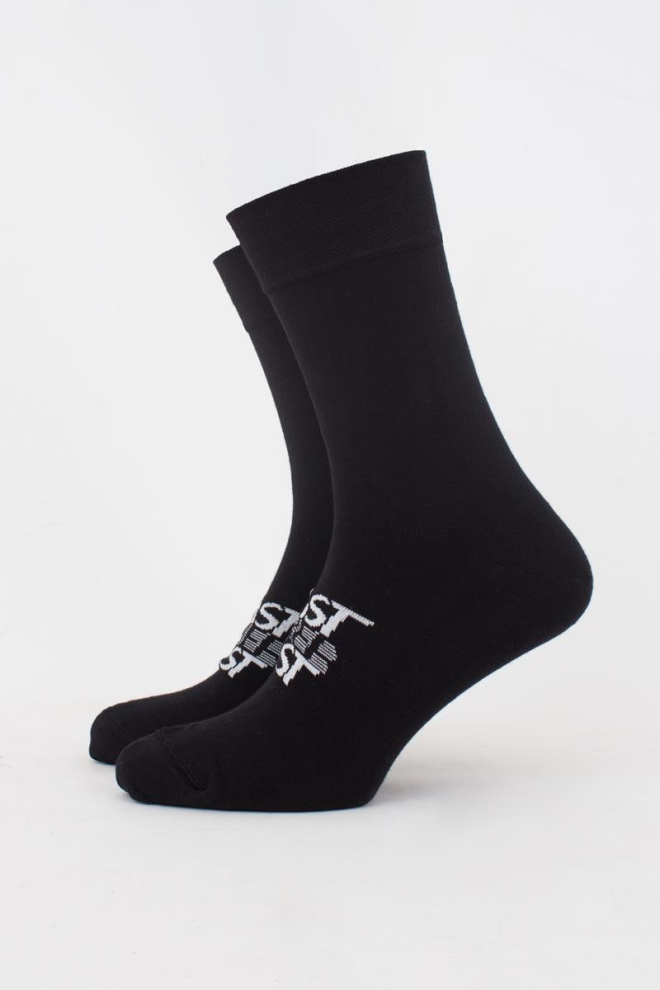 Шкарпетки чоловічі класичні Ms3 text 003 Giulia (black)