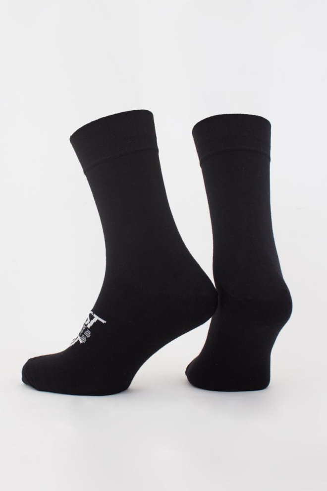 Шкарпетки чоловічі класичні Ms3 text 003 Giulia (black)