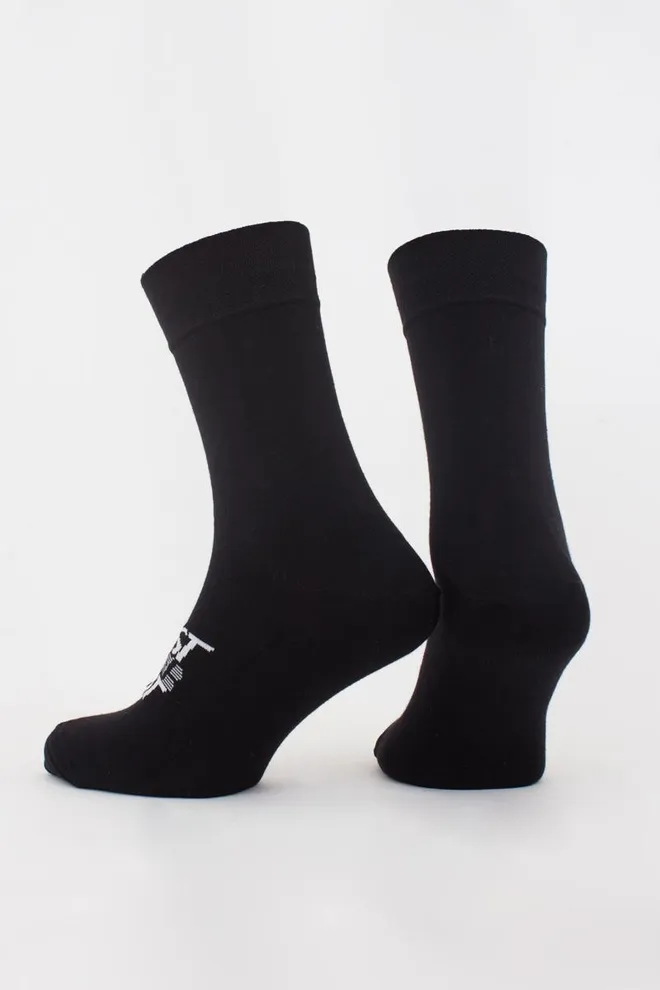 Носки мужские классические Ms3 text 003 Giulia (black)