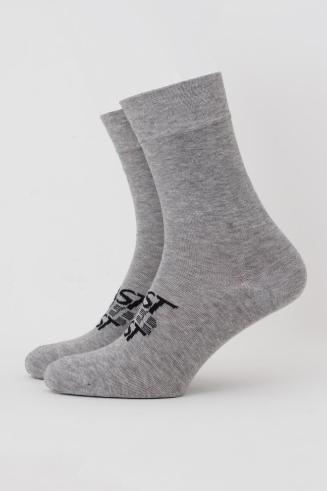 Шкарпетки чоловічі класичні Ms3 text 003 Giulia (light grey melange)