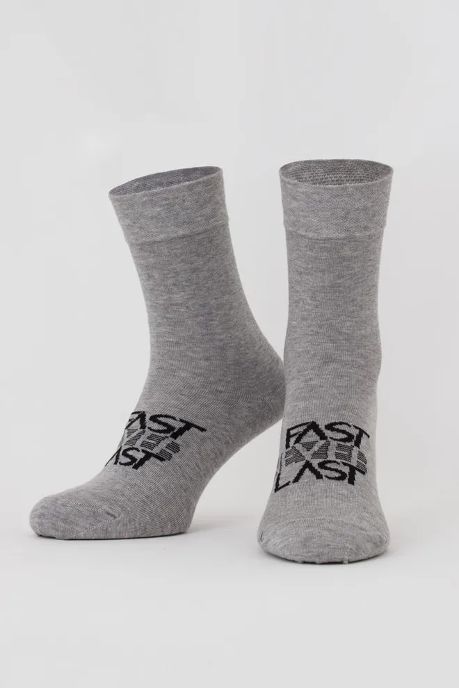 Носки мужские классические Ms3 text 003 Giulia (light grey melange)