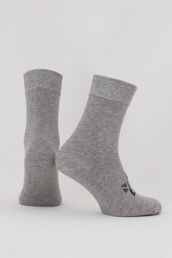 Шкарпетки чоловічі класичні Ms3 text 003 Giulia (light grey melange)