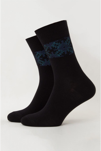 Носки мужские классические Ms3 ukr 002 Giulia (black/avio) Носки мужские классические Ms3 ukr 002 Giulia (black/avio)