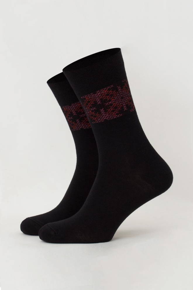 Шкарпетки чоловічі класичні Ms3 ukr 002 Giulia (black/red)