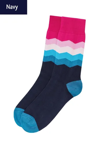 Шкарпетки чоловічі високі з малюнком MSL-016 Giulia (navy) Шкарпетки чоловічі високі з малюнком MSL-016 Giulia (navy)